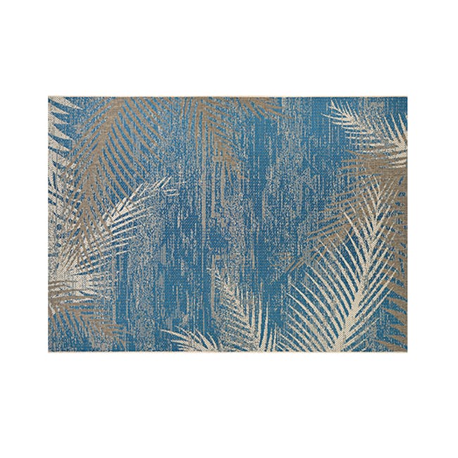 Tropical Palms Flatwoven Rug - Ocean (3 Sizes) - 0