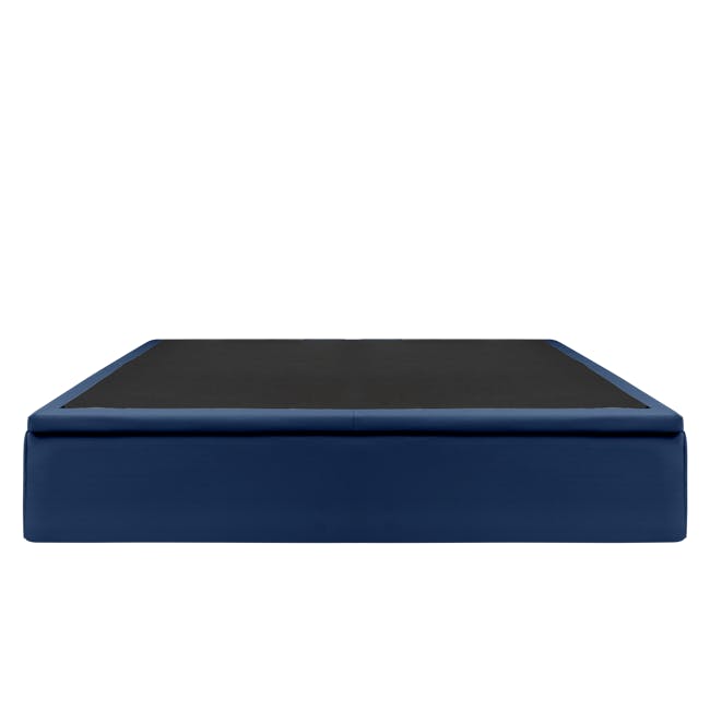 ESSENTIALS Queen Storage Bed - Navy Blue (Faux Leather) - 2