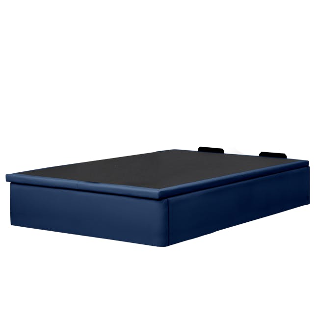 ESSENTIALS Queen Storage Bed - Navy Blue (Faux Leather) - 4