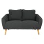 Hana 2 Seater Sofa with Hana Armchair - Charcoal - 14