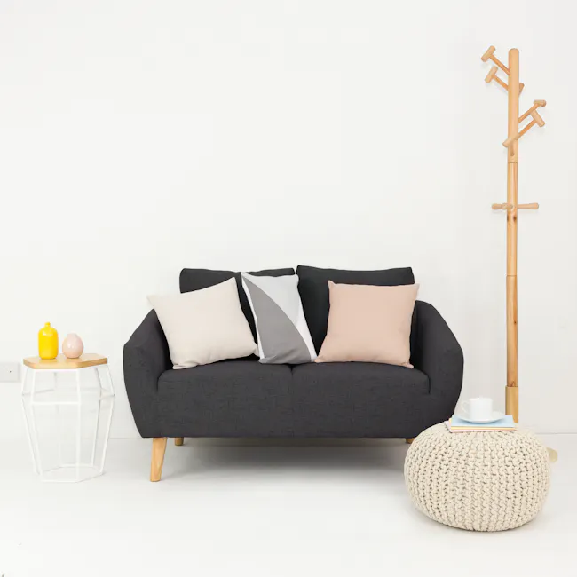 Hana 3 Seater Sofa with Hana 2 Seater Sofa - Charcoal - 23
