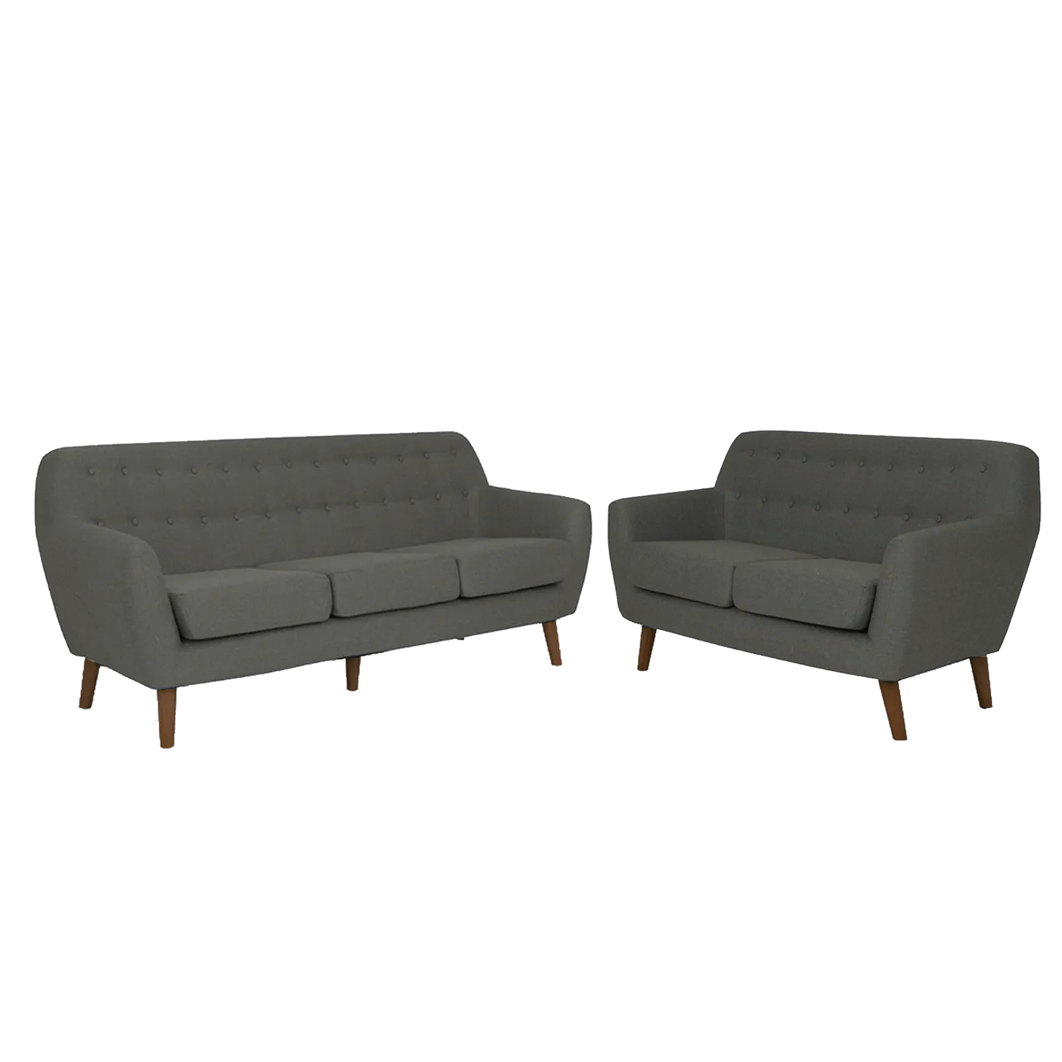 Emma 3 Seater Sofa with Emma 2 Seater Sofa - Raven