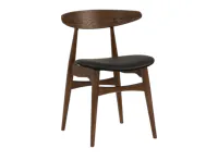 Tricia Dining Chair - Walnut, Espresso (Faux Leather)