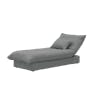 Tessa Storage Lounge Sofa Bed - Pewter Grey (Eco Clean Fabric) - 4