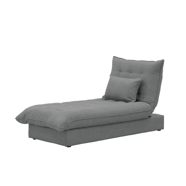 Tessa Storage Lounge Sofa Bed - Pewter Grey (Eco Clean Fabric) - 5