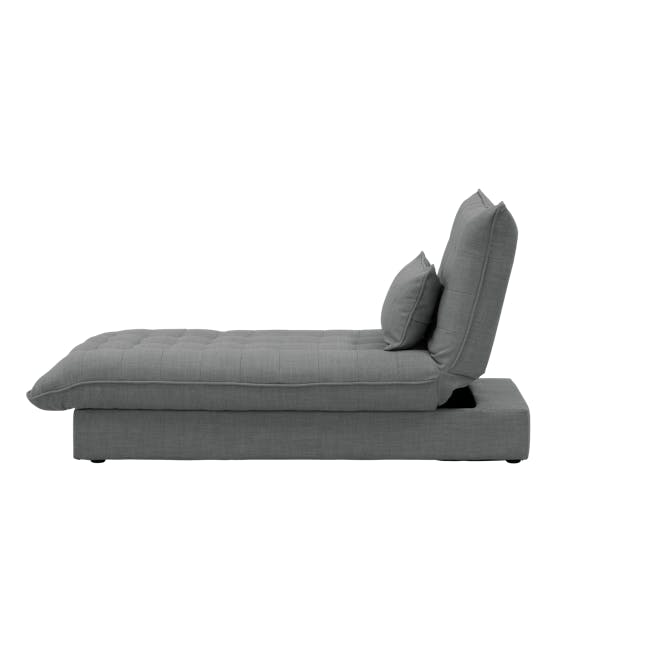 Tessa Storage Lounge Sofa Bed - Pewter Grey (Eco Clean Fabric) - 7