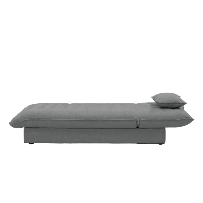 Tessa Storage Lounge Sofa Bed - Pewter Grey (Eco Clean Fabric) - 8