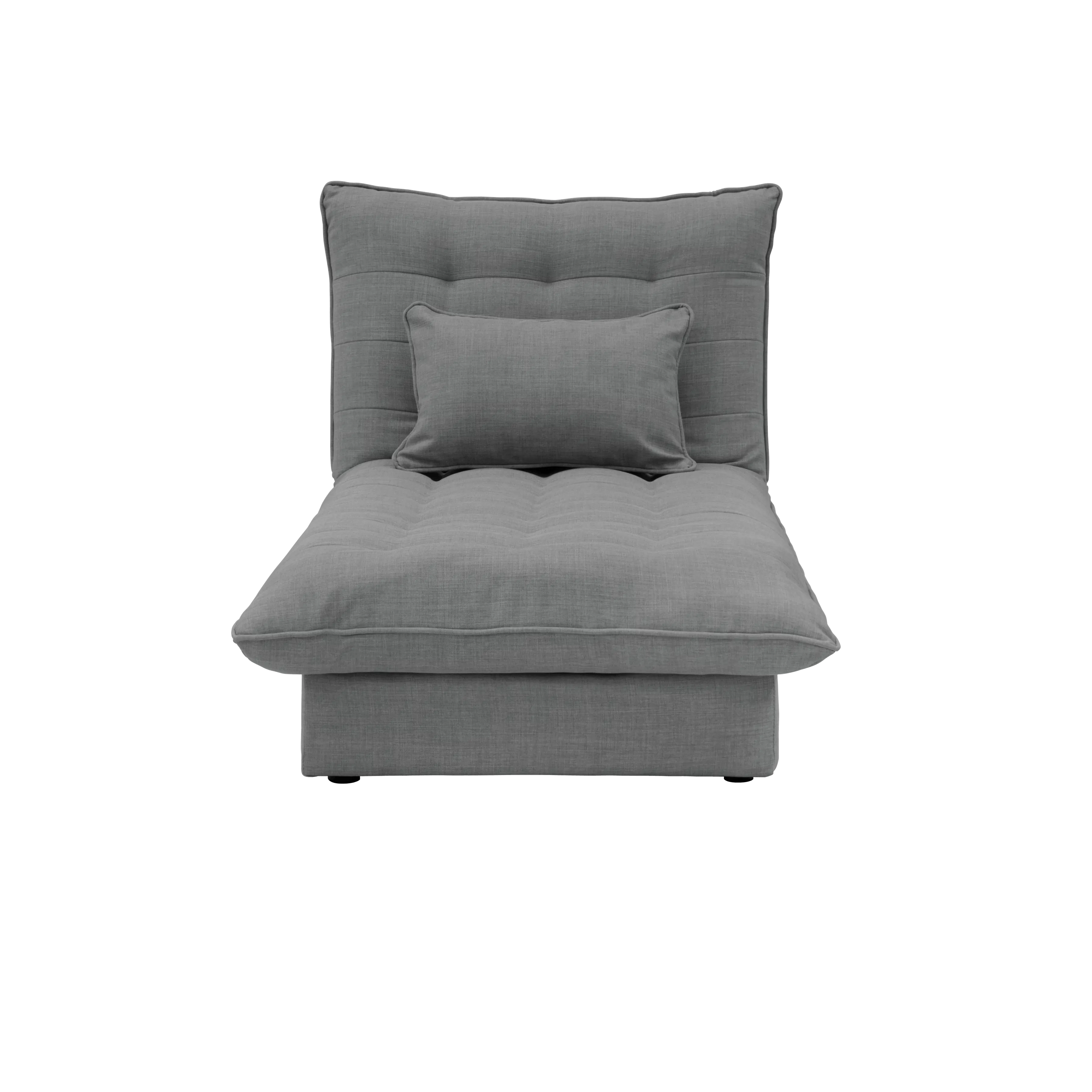 Tessa L-Shaped Storage Sofa Bed - Pewter Grey (Eco Clean Fabric) - 25 - Modern gray upholstered sofa, minimalist design