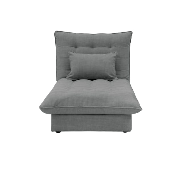 Tessa L-Shaped Storage Sofa Bed - Pewter Grey (Eco Clean Fabric) - 15