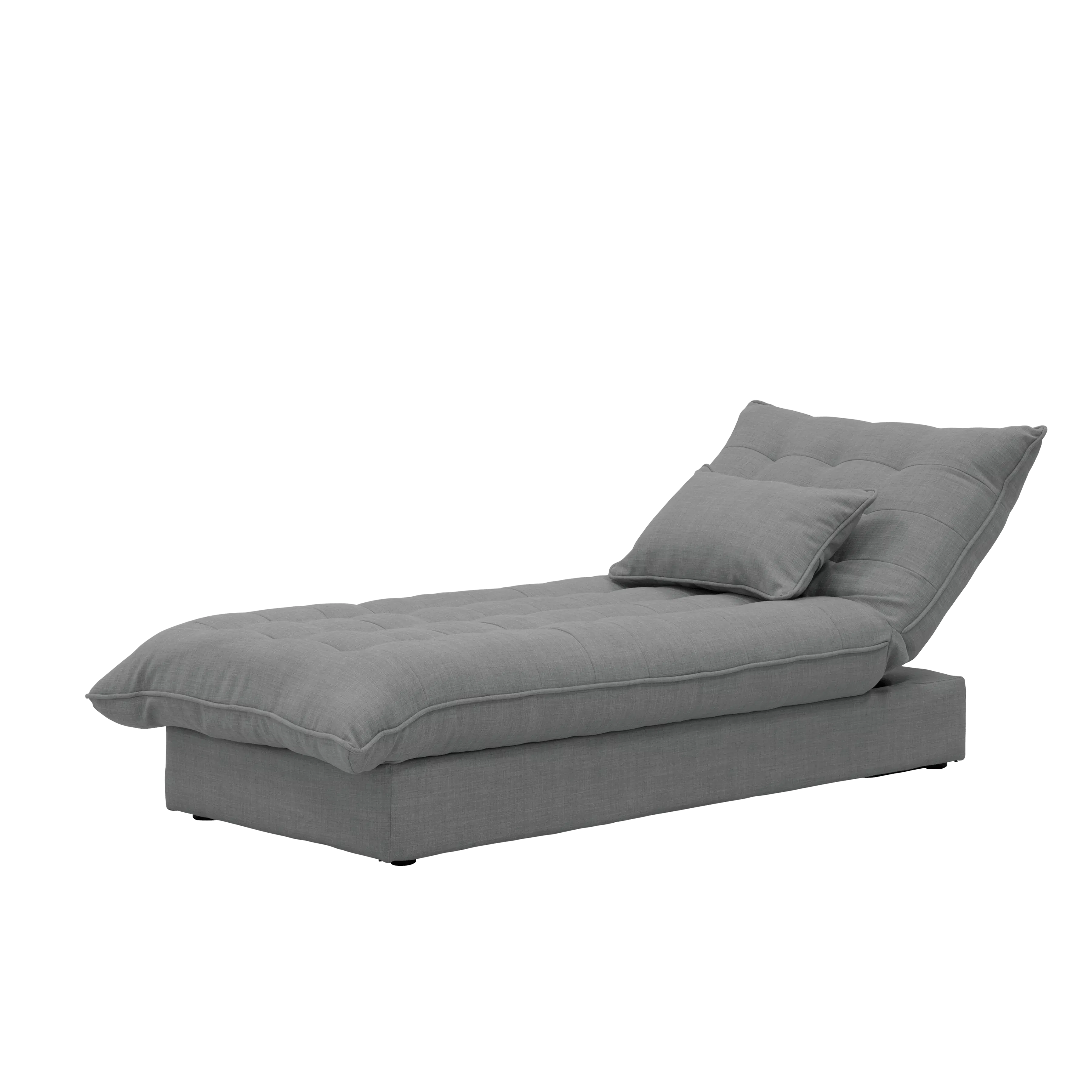 Tessa L-Shaped Storage Sofa Bed - Pewter Grey (Eco Clean Fabric) - 27 - Modern gray sofa with plush cushions, sleek design