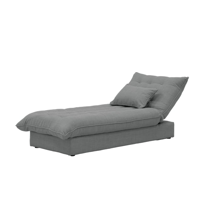 Tessa L-Shaped Storage Sofa Bed - Pewter Grey (Eco Clean Fabric) - 27 - Modern gray sofa with plush cushions, sleek design
