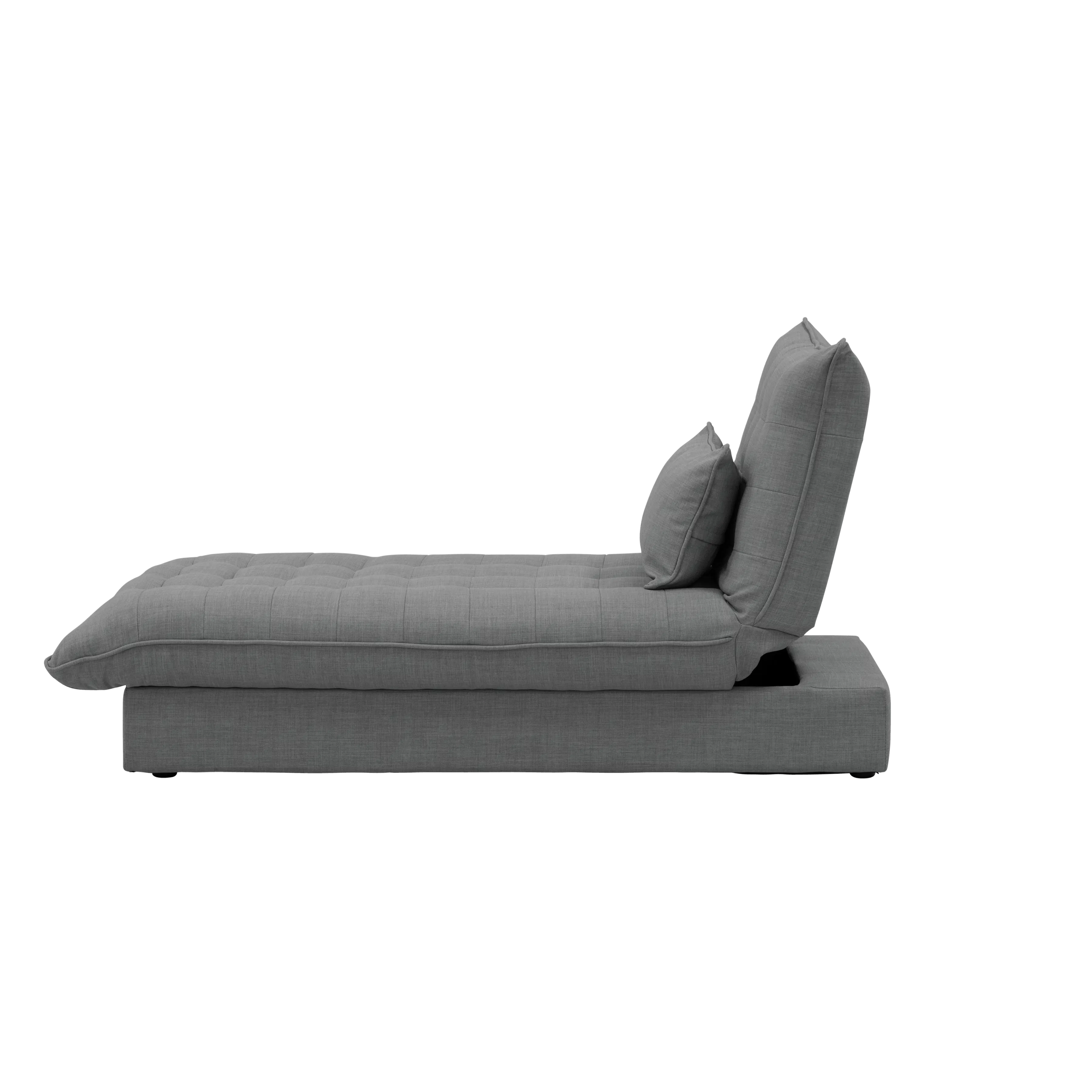 Tessa L-Shaped Storage Sofa Bed - Pewter Grey (Eco Clean Fabric) - 30 - Modern gray sectional sofa, minimalist design