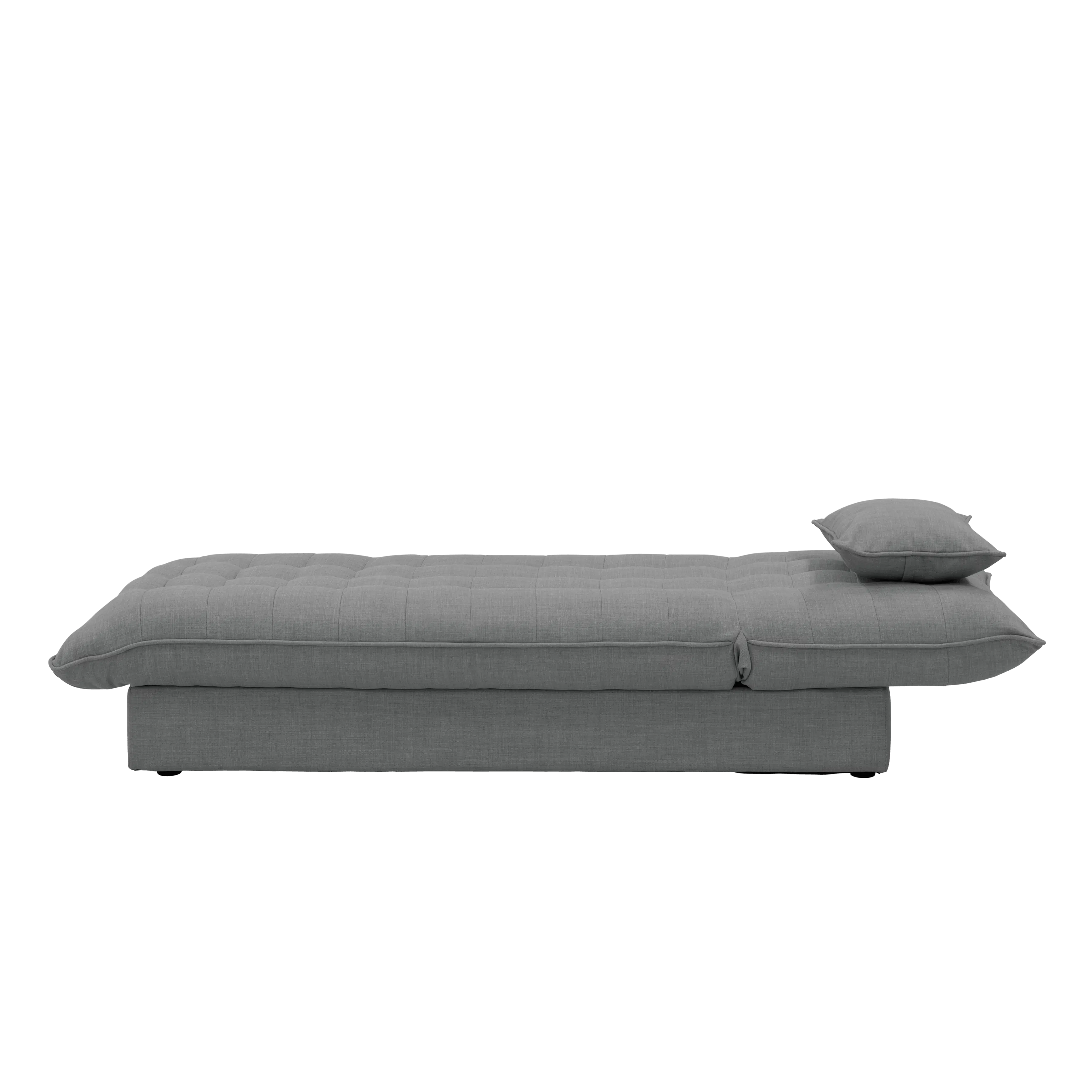 Tessa L-Shaped Storage Sofa Bed - Pewter Grey (Eco Clean Fabric) - 31 - Modern minimalist sofa, gray fabric upholstery