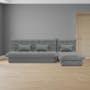 Tessa Storage Lounge Sofa Bed - Pewter Grey (Eco Clean Fabric) - 2