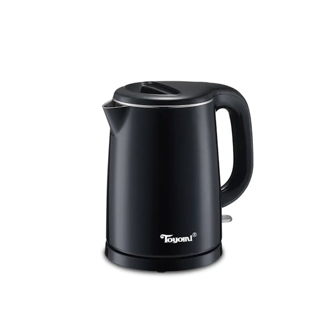 TOYOMI 1L Stainless Steel Electric Cordless Kettle WK 1029 - Black - 0