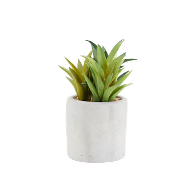 Faux Triple Bunch in Concrete Planter