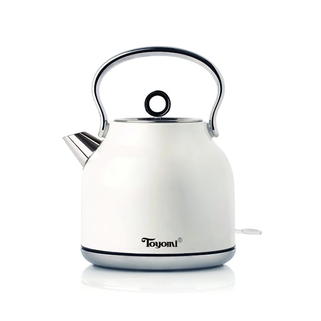 TOYOMI 1.7L Stainless Steel Water Kettle WK 1700 - Glossy White - 0
