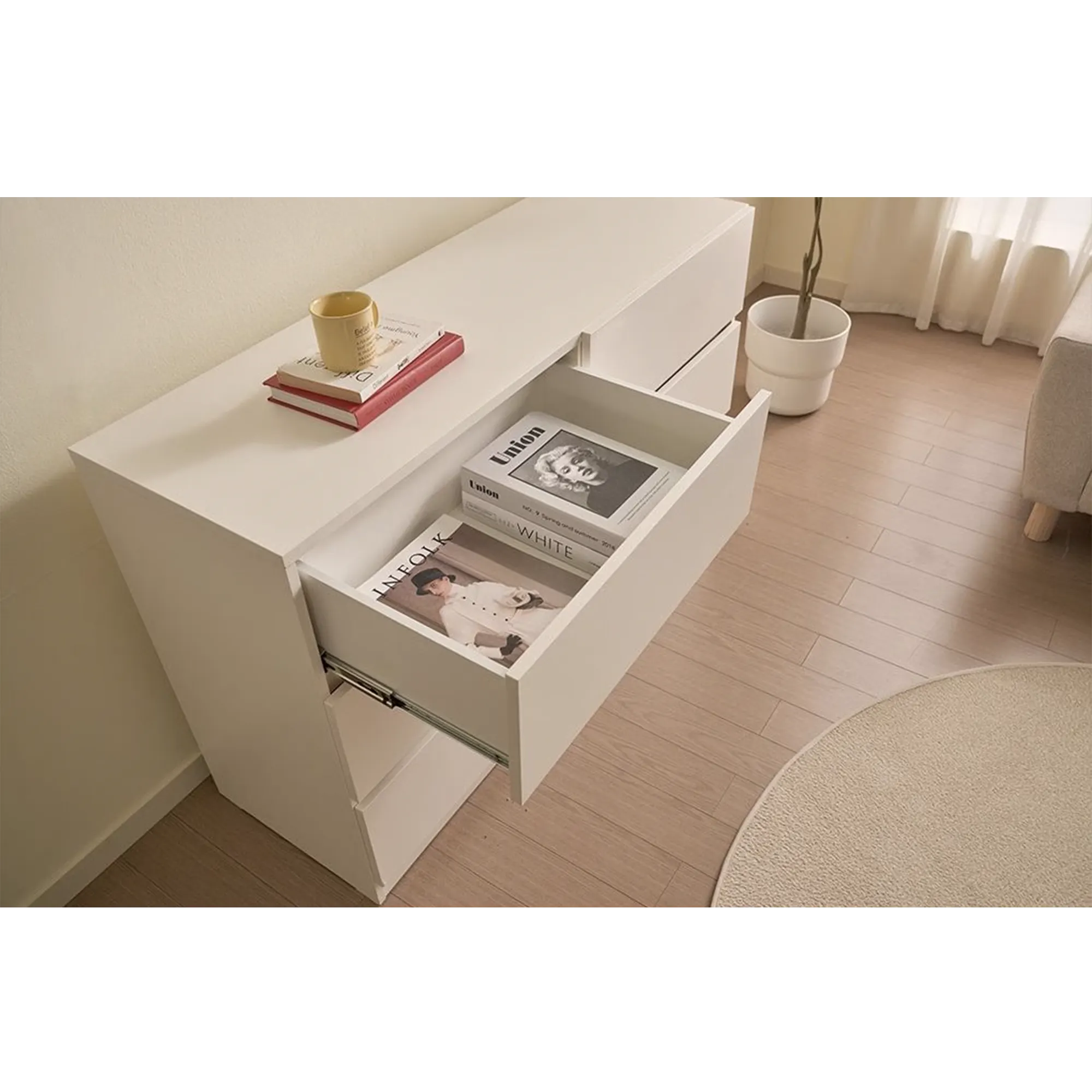 Mono 6 Drawer Chest 1.2m - Black - 13
