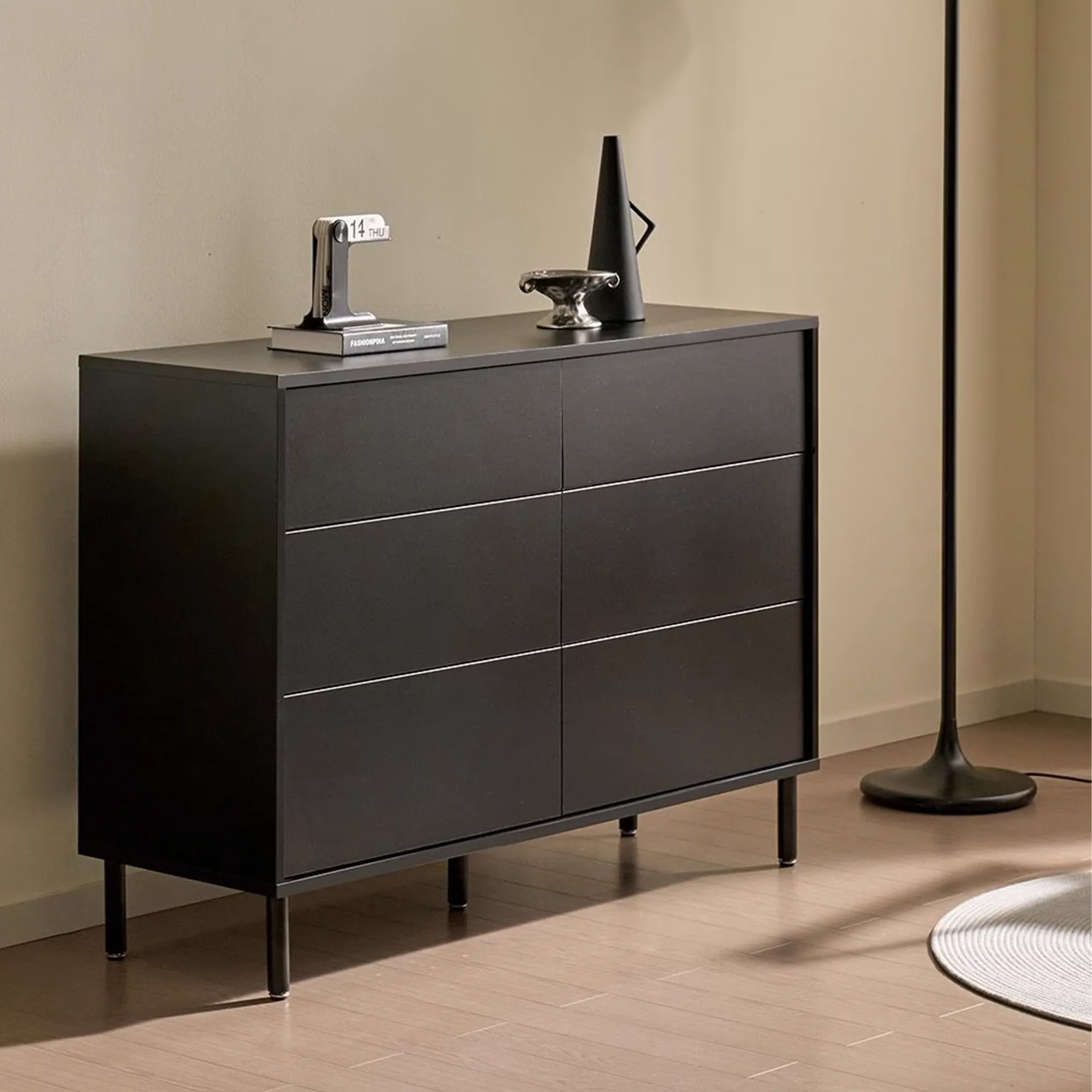 Mono 6 Drawer Chest 1.2m - Black - 12