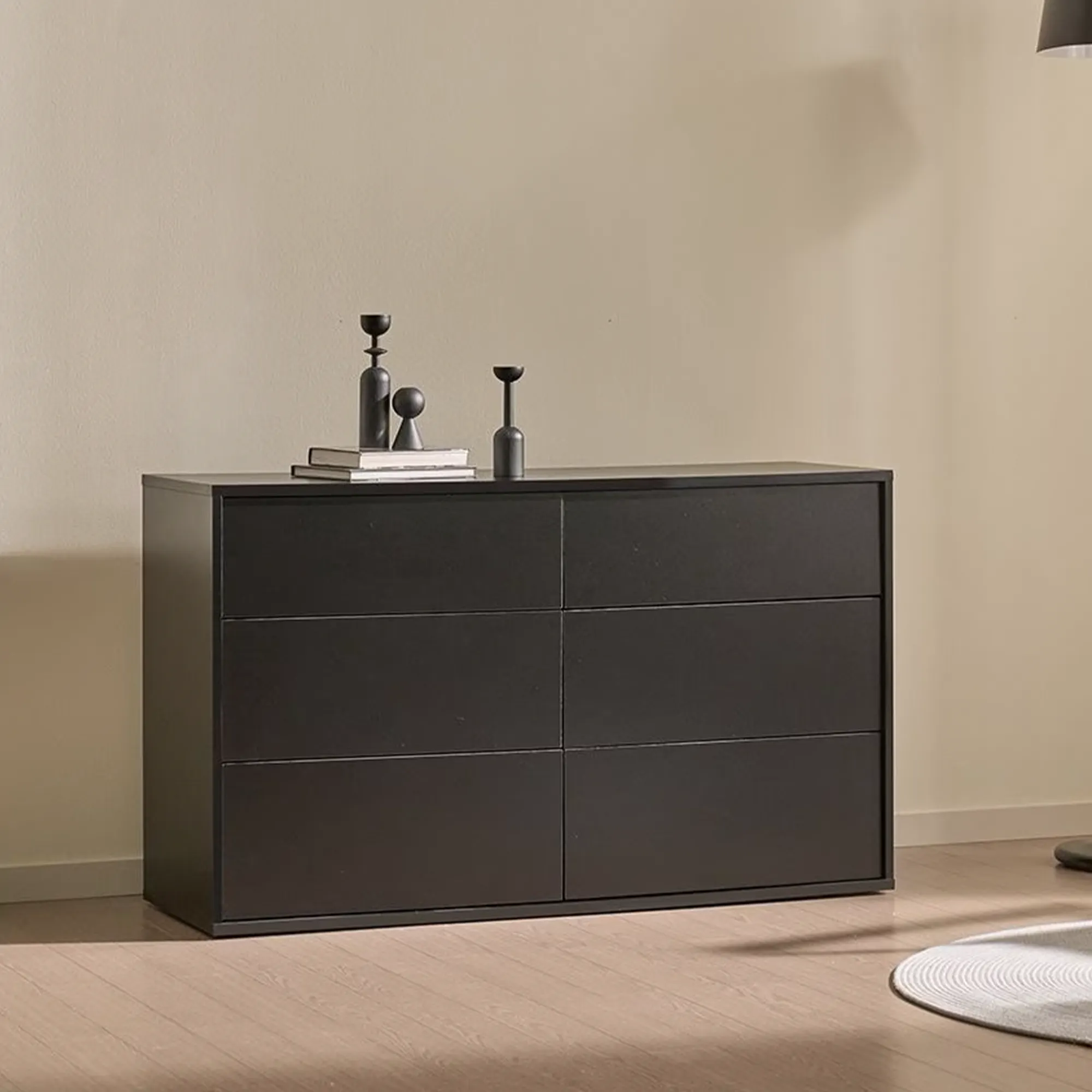 Mono 6 Drawer Chest 1.2m - Black - 9