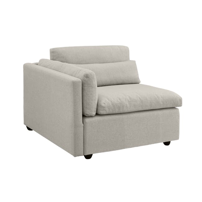 Liam 3 Seater Sofa with Ottoman - Ivory - 13