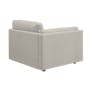 Liam 3 Seater Sofa with Ottoman - Ivory - 16