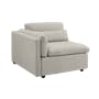 Liam 4 Seater Sofa with Ottoman - Ivory - 21