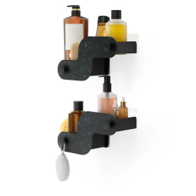 Nami Adhesive Bin Set of 2 - Ocean Black - 8