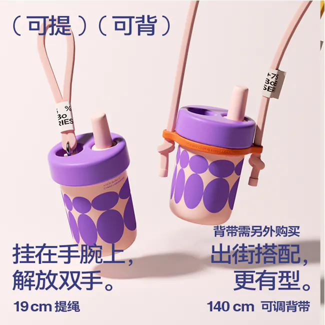 CHAKOLAB BOBO Thermal Cup 450ml - Blue/White - 8 - 30% off, 19 cm, 140 cm, adjustable straps, wrist-friendly design, dual