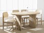 Catania Dining Table 1.8m with Catania Cushioned Bench 1.5m and 2 Catania Dining Chairs - 4