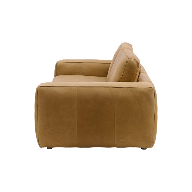 Truffle 3 Seater Sofa - Camel (Hand Tipped Leather) - 2