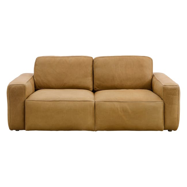 Truffle 3 Seater Sofa - Camel (Hand Tipped Leather) - 0