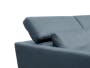 (As-is) Renzo 3 Seater Sofa with Adjustable Headrest - Medium Blue (Faux Leather) - 14