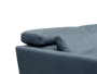 (As-is) Renzo 3 Seater Sofa with Adjustable Headrest - Medium Blue (Faux Leather) - 13