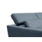 Renzo 3 Seater Sofa with Adjustable Headrest - Medium Blue (Faux Leather) - 8
