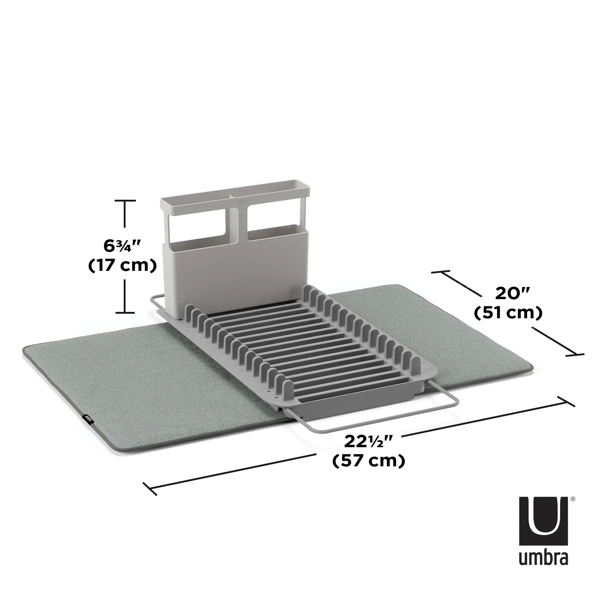 Udry Over-the-sink Drying Mat - Charcoal - 7