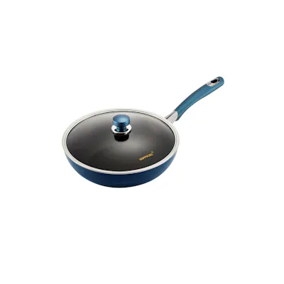 HAPPYCALL Classic Titanium IH Wok Pan With Glass Lid - 28cm