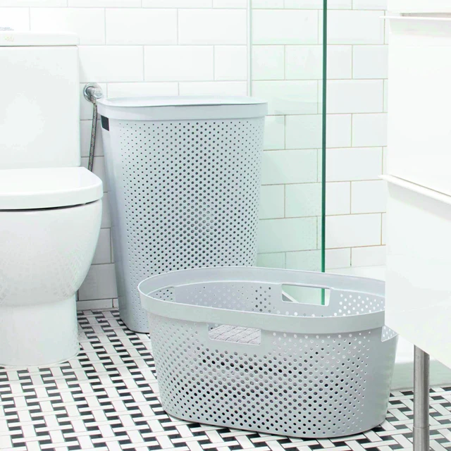 Infinity Laundry Basket Dots Grey, Curver HipVan