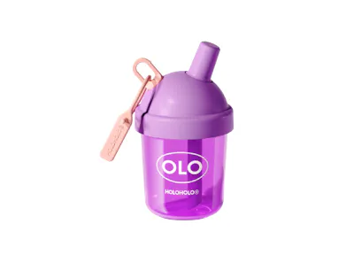 HOLOHOLO Mini Milk Tea Cup 420ml - Purple