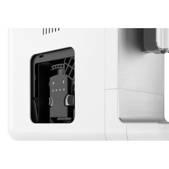 SMEG Bean-To-Cup Coffee Machine with Steam Dispenser - White - 5