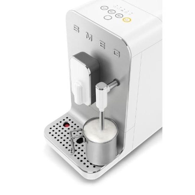 SMEG Bean-To-Cup Coffee Machine with Steam Dispenser - White - 1