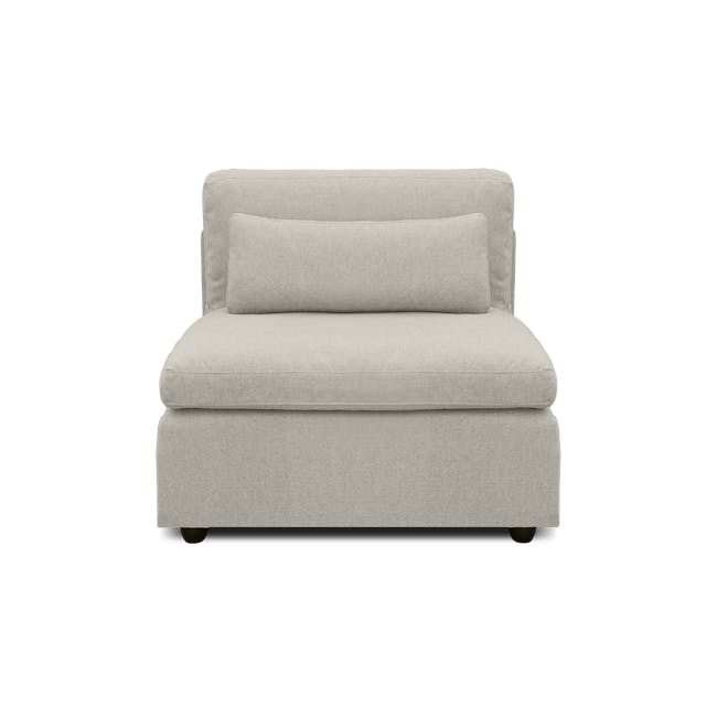 Liam 4 Seater Sofa with Ottoman - Ivory - 13