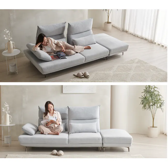 Cornell 3 Seater Adjustable Sofa - Grey (Pet Friendly) - 17