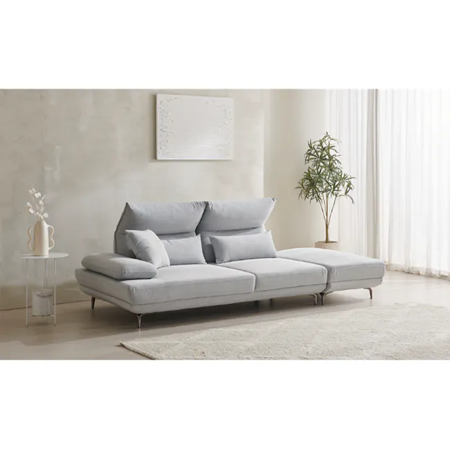 Cornell 3 Seater Adjustable Sofa - Grey (Pet Friendly) - 7