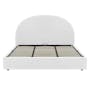 Aspen King Storage Bed in Cloud White with 2 Leland Twin Drawer Bedside Tables - 4