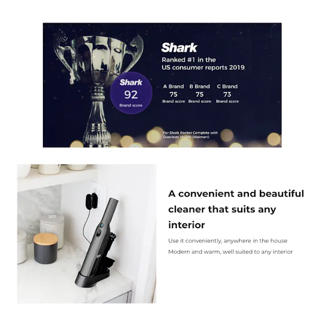 Shark Cordfree Handheld Vacuum - Grey - 4 - Convenient, modern, warm, sleek, stylish