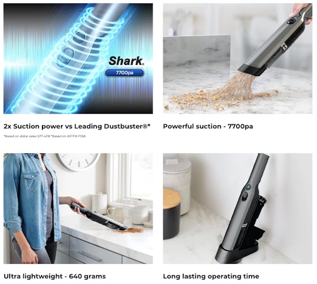 Shark Cordfree Handheld Vacuum - Grey - 8