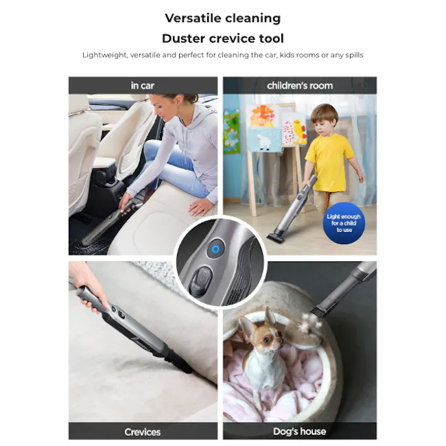 Shark Cordfree Handheld Vacuum - Grey - 10 - Versatile cleaning Duster crevice tool, Lightweight, Versatile and perfect for