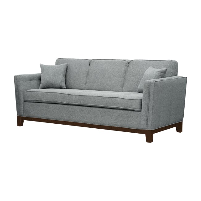 Byron 3 Seater Sofa - Walnut, Siberian Grey - 3