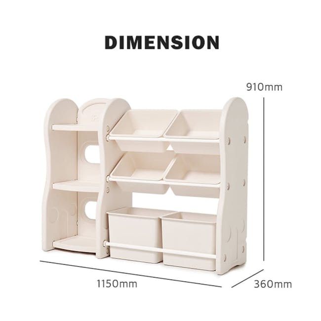 IFAM Design Storage Rack & Bookshelf - Beige - 10